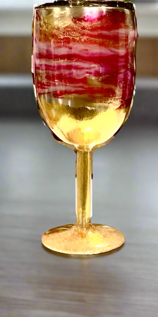 10oz Wine Glass Tumbler with Lid