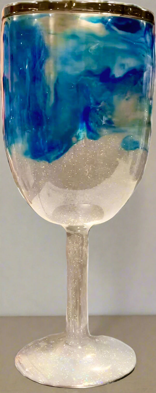 10oz Wine Glass Tumbler with Lid