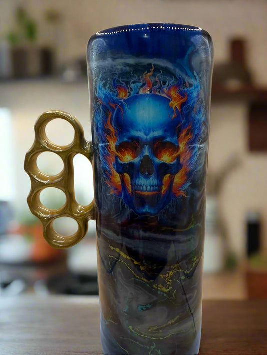Brass Knuckle Handle Tumbler